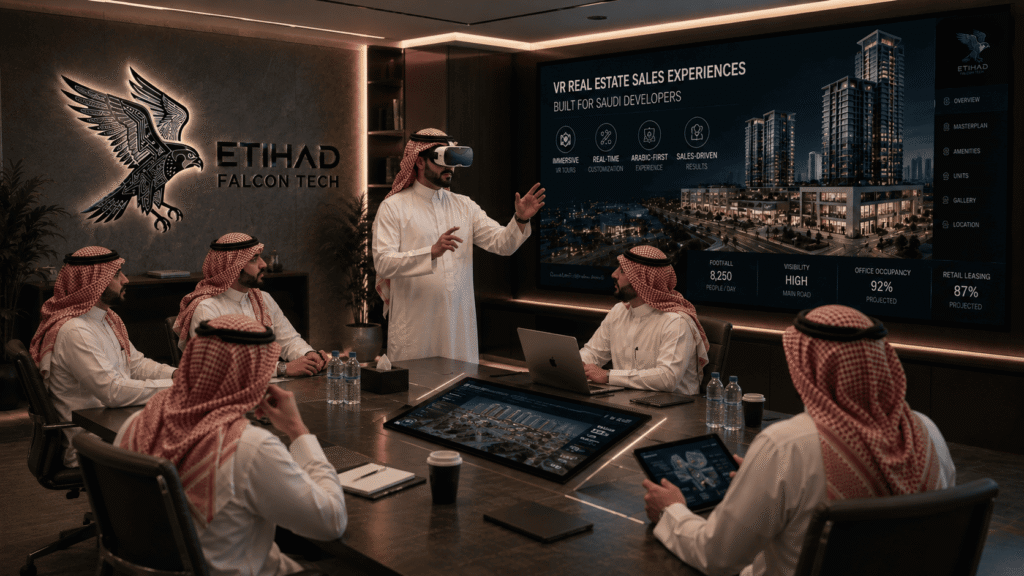How Etihad Falcon Tech Builds VR Real Estate Experiences for Saudi Developers
