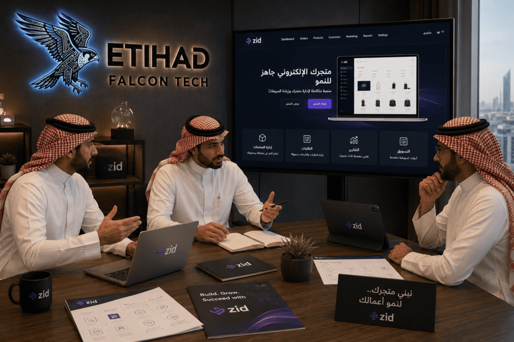 How Does Etihad Falcon Tech Build Zid Stores for Saudi Merchants?