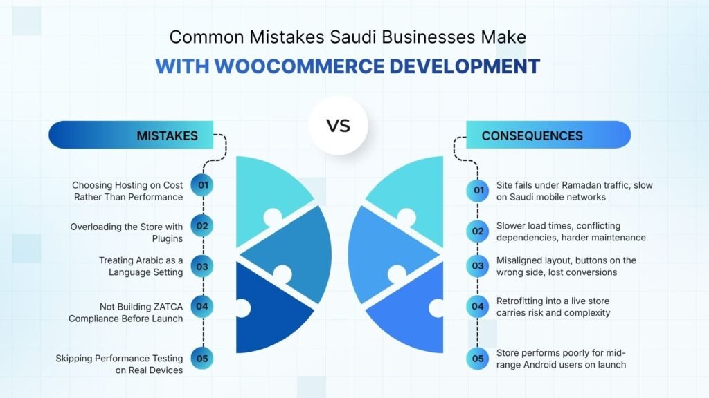 Common Mistakes Saudi Businesses Make With WooCommerce Development