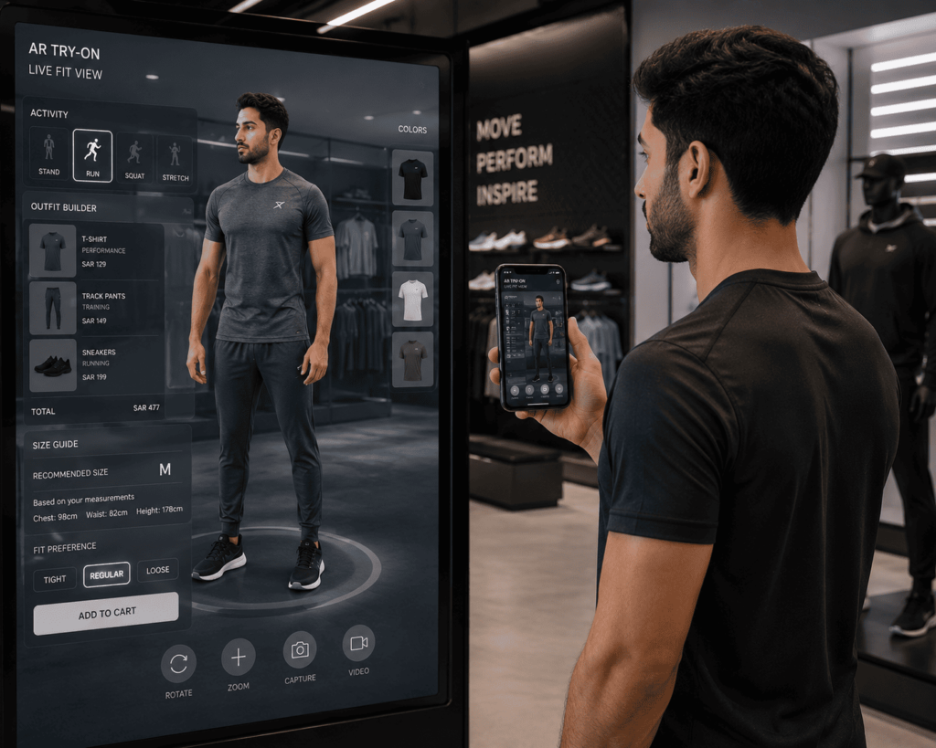 ar vr for Sportswear & Activewear