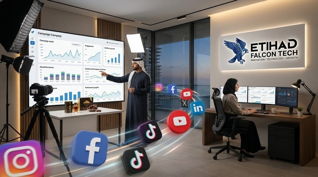 How Etihad Falcon Tech Delivers Social Media Marketing Services for Saudi Businesses